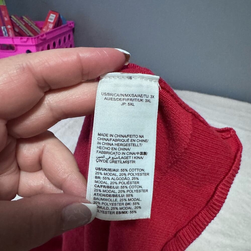 Amazon Essentials Red V-Neck Lightweight Sweater - Picture 6 of 6